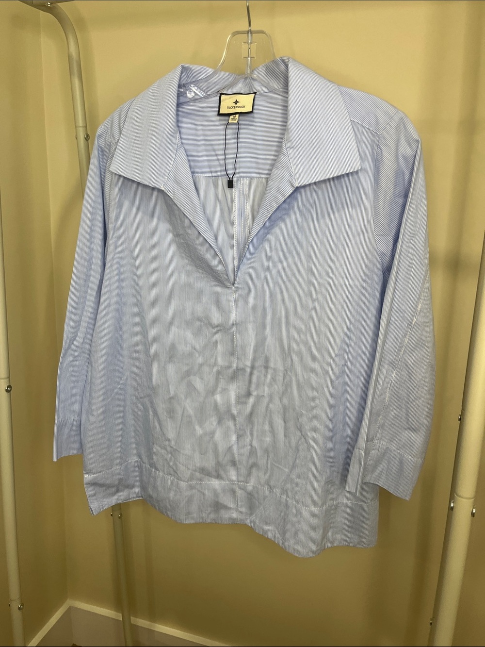 Tuckernuck Light Blue Pinstripe Casual Button-Down Shirt